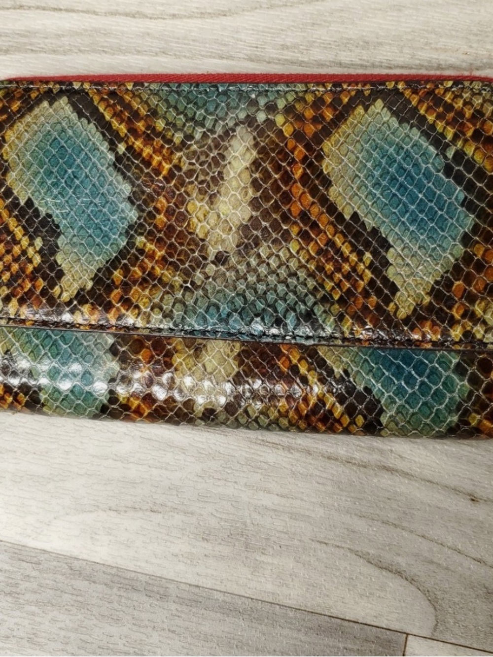 Dooney & Bourke Brown Multi Python-Print Leather Shoulder Bag - Picture 9 of 16